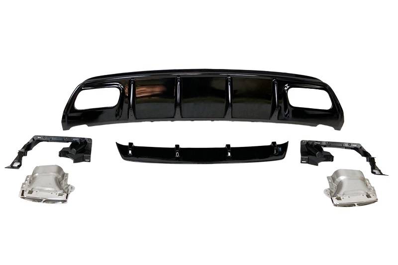 Difusor Trasero Mercedes W176 2012-2018 Look AMG A45 ABS - Imagen 2
