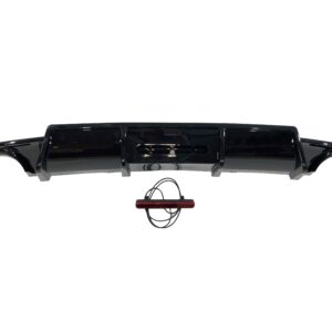 Difusor Trasero Volkswagen Golf 7.5 Look TCR Negro Brillante Red Light