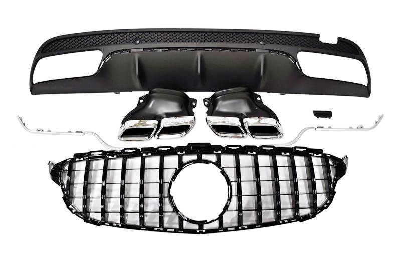Kit De Carrocería Mercedes W205 2014-2018 4P / SW Look AMG C63 - Imagen 2