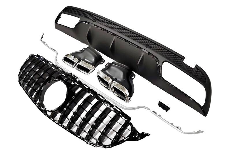 Kit De Carrocería Mercedes W205 2014-2018 4P / SW Look AMG C63 - Imagen 3