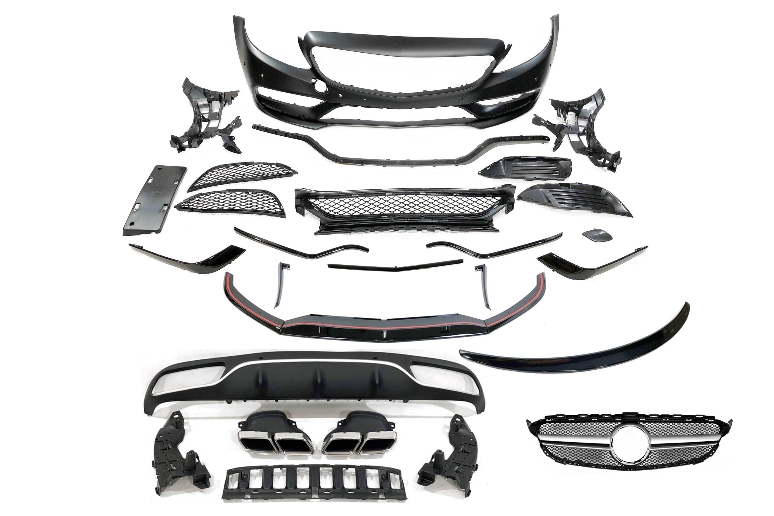 Kit De Carrocería Mercedes W205 2014-2018 Coupe Look AMG C63