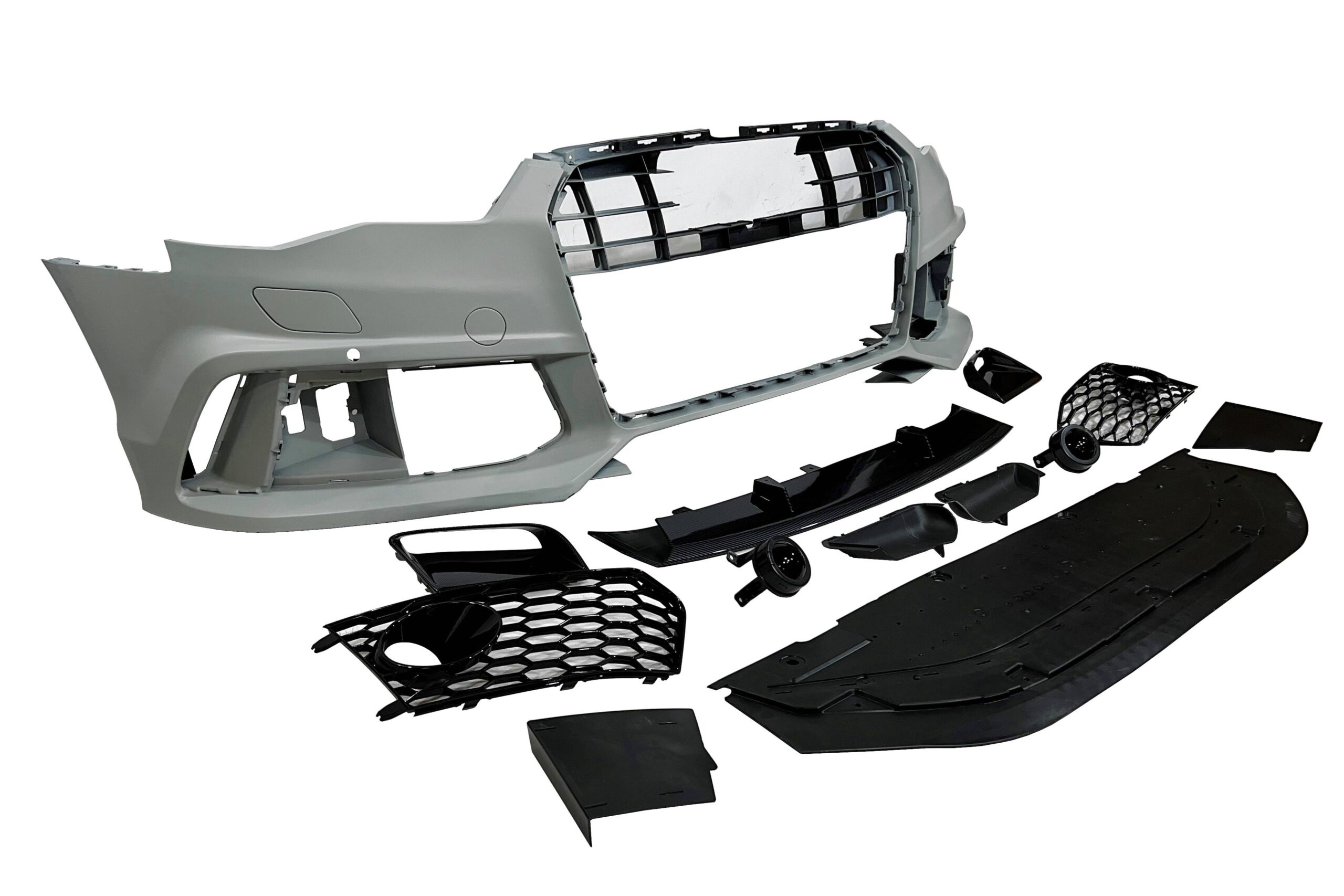 Paragolpes Delantero Audi A6 2015-2018 C7 Look RS6 Carbono - Imagen 2