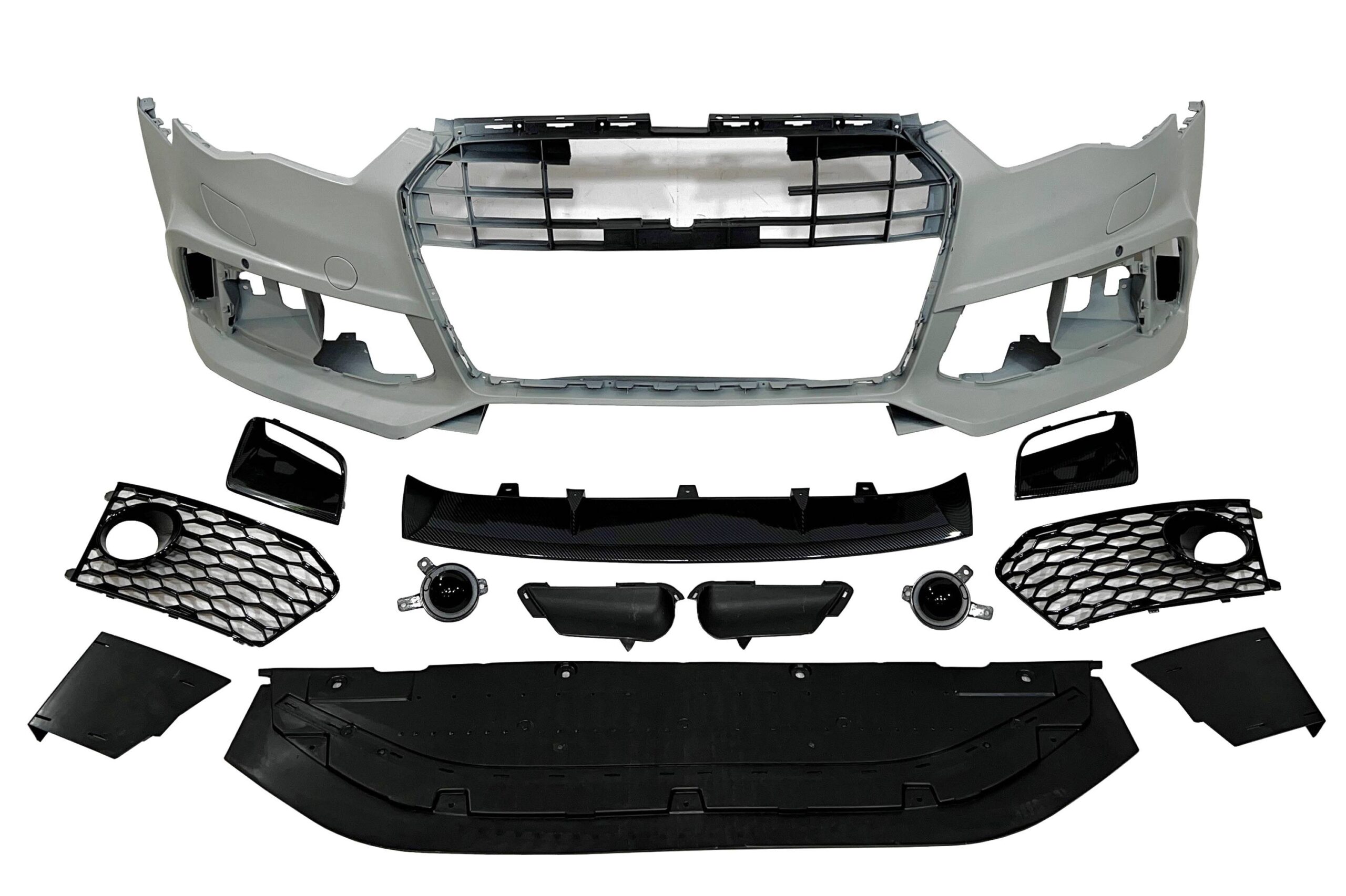 Paragolpes Delantero Audi A6 2015-2018 C7 Look RS6 Carbono