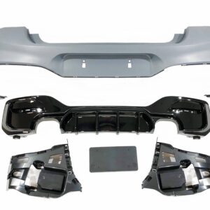 Paragolpes Trasero BMW F20 /F21 LCI 15-18 Look Performance 2 Salidas doble Brillante Negro