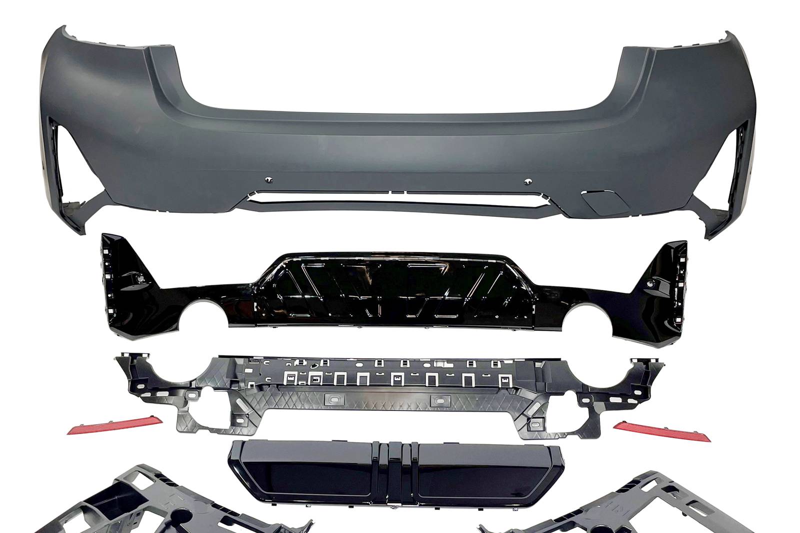 Paragolpes Trasero BMW G20 LCI 2023+ look M-Performance Brillante Negro - Imagen 2
