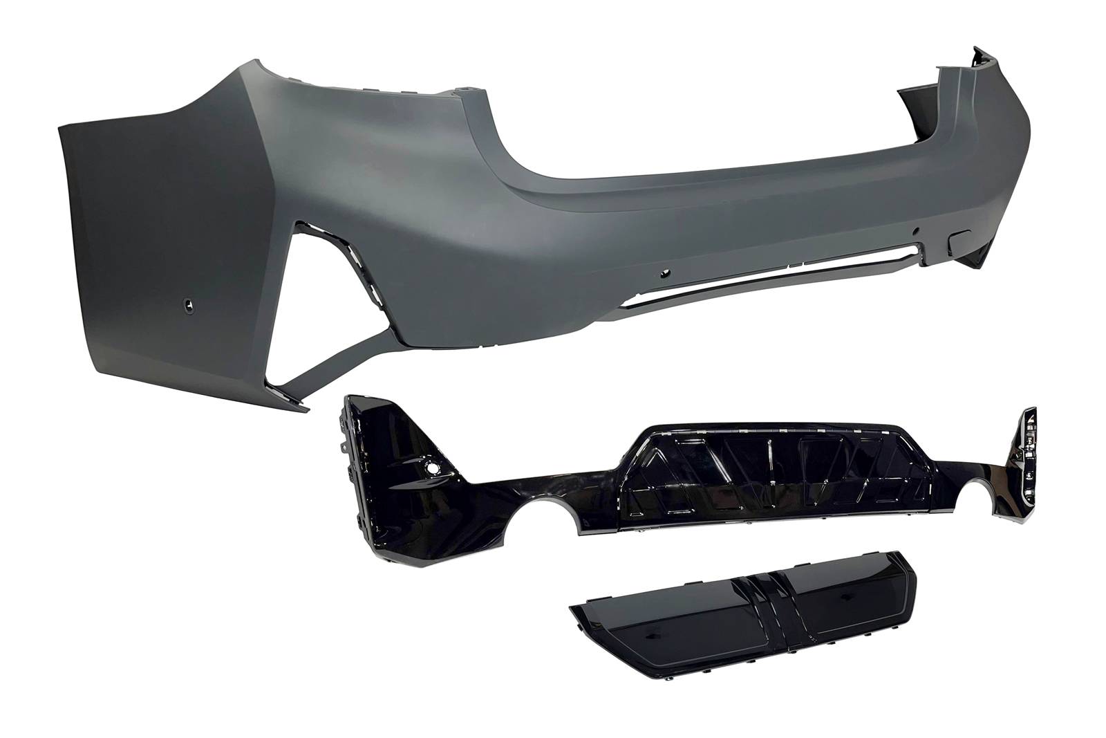 Paragolpes Trasero BMW G20 LCI 2023+ look M-Performance Brillante Negro - Imagen 4