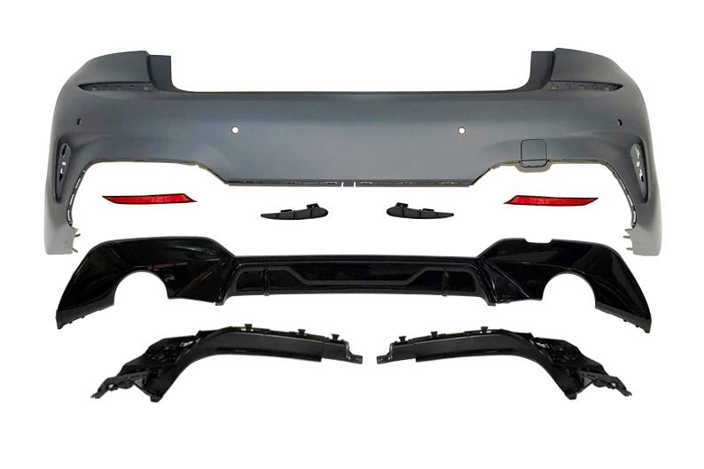 Paragolpes Trasero BMW G20 Look MPerformance Brillante Negro