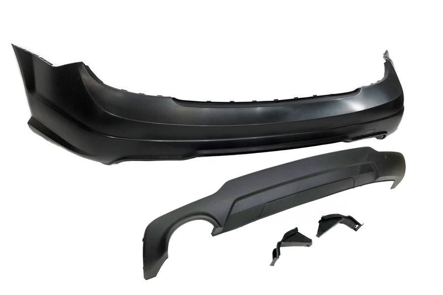 Paragolpes Trasero Mercedes W204 07-13 2-4P 1 Salida Look AMG ABS - Imagen 2