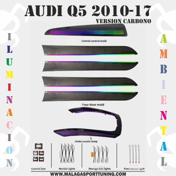 AUDI Q5 2010-2017 Ver CARBONO ILUMINACION AMBIENTAL DINAMICA - Imagen 2