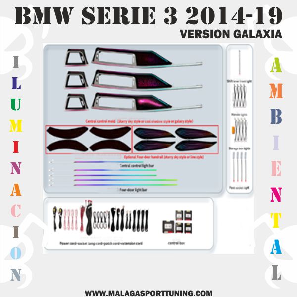 BMW SERIE 3 / SERIE 4 2014-19 Ver GALAXIA ILUMINACION AMBIENTAL DINAMICA - Imagen 2