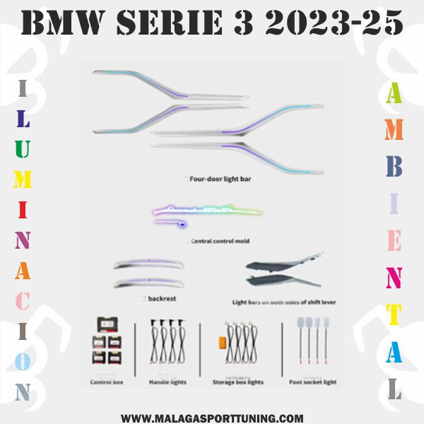 BMW SERIE 3 2023-25 ILUMINACION AMBIENTAL DINAMICA - Imagen 2