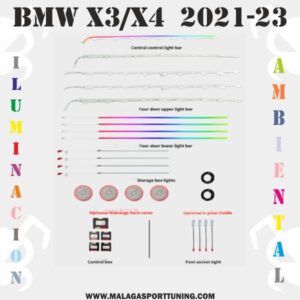 BMW X3/X4 2021-23 Ver. TIRAS LED ILUMINACION AMBIENTAL DINAMICA