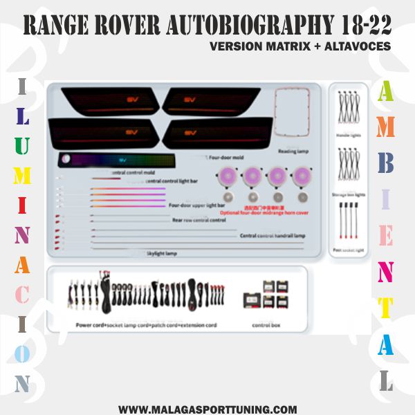 RANGE ROVER AUTOBIOGRAPHY 18-22 Ver MATRIX + ALTAVOCES ILUMINACION AMBIENTAL DINAMICA