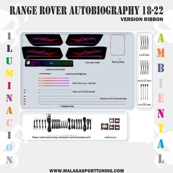 RANGE ROVER AUTOBIOGRAPHY 18-22 Ver RIBBON ILUMINACION AMBIENTAL DINAMICA