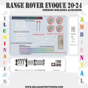 RANGE ROVER EVOQUE 20-24 Ver SALPICADERO + ALTAVOCES ILUMINACION AMBIENTAL DINAMICA