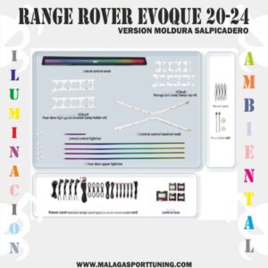 RANGE ROVER EVOQUE 20-24 Ver SALPICADERO ILUMINACION AMBIENTAL DINAMICA