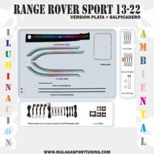 RANGE ROVER SPORT 13-22 Ver PLATA + SALPICADERO ILUMINACION AMBIENTAL DINAMICA