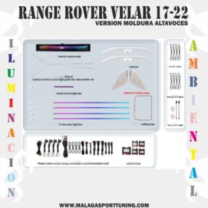 RANGE ROVER VELAR 17-22 Ver SALPICADERO + ALTAVOCES ILUMINACION AMBIENTAL DINAMICA
