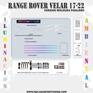 RANGE ROVER VELAR 17-22 Ver SALPICADERO ILUMINACION AMBIENTAL DINAMICA