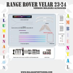 RANGE ROVER VELAR 23-24 Ver SALPICADERO + ALTAVOCES ILUMINACION AMBIENTAL DINAMICA
