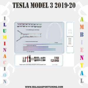 TESLA MOLDEL 3 2019-20 ILUMINACION AMBIENTAL DINAMICA