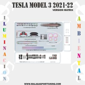 TESLA MOLDEL 3 2021-22 Ver MATRIX ILUMINACION AMBIENTAL DINAMICA