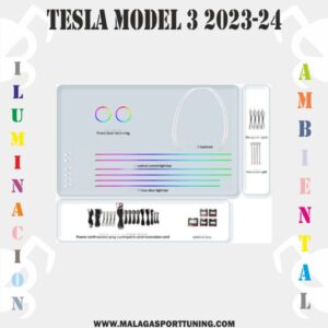 TESLA MOLDEL 3 2023-24 ILUMINACION AMBIENTAL DINAMICA