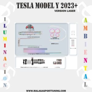 TESLA MOLDEL Y 2023+ Ver LASER ILUMINACION AMBIENTAL DINAMICA