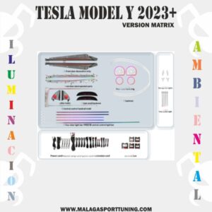 TESLA MOLDEL Y 2023+ Ver MATRIX ILUMINACION AMBIENTAL DINAMICA