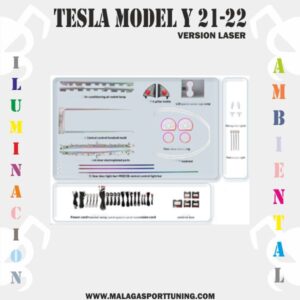 TESLA MOLDEL Y 2021-22 Ver LASER ILUMINACION AMBIENTAL DINAMICA