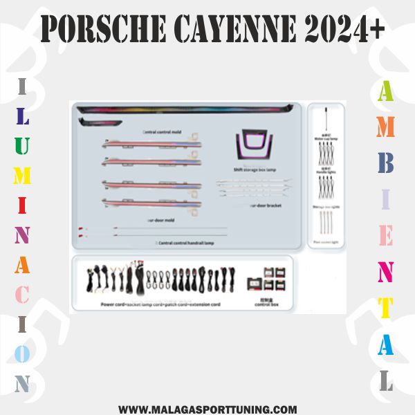 PORSCHE CAYENNE 2024+ Ver. SKY ILUMINACION AMBIENTAL DINAMICA - Imagen 2