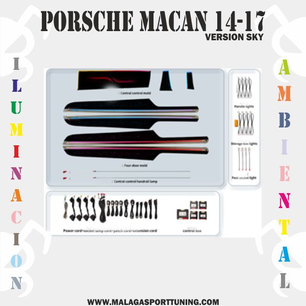 PORSCHE MACAN 2014-17 Ver. DINAMIC ILUMINACION AMBIENTAL DINAMICA - Imagen 2