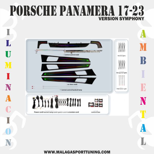PORSCHE PANAMERA 2017-23 Ver. SIMPHONY ILUMINACION AMBIENTAL DINAMICA - Imagen 2