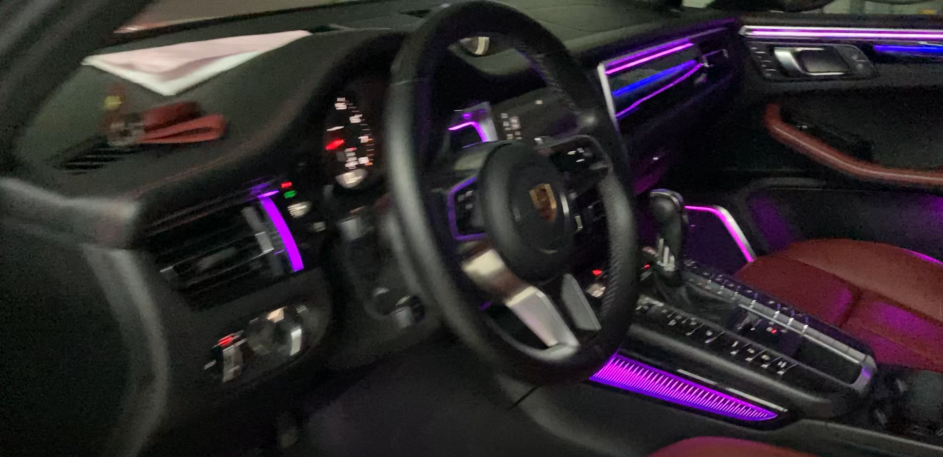 PORSCHE MACAN 2018-23 Ver. CARBON ILUMINACION AMBIENTAL DINAMICA