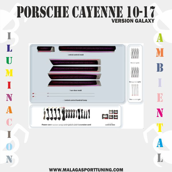 PORSCHE CAYENNE 10-17 Ver. GALAXI ILUMINACION AMBIENTAL DINAMICA - Imagen 2