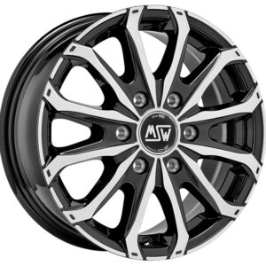 4 LLANTAS MSW 48 VAN 6 HOLES 16 PULGADAS GLOSS BLACK FULL POLISHED