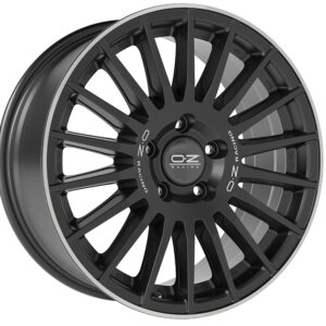 4 LLANTAS OZ RALLY DESERT 18 PULGADAS MATT BLACK SILVER LET. DIAMOND LIP