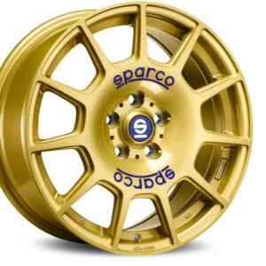 4 LLANTAS SPARCO SPARCO TERRA 15 PULGADAS RACE GOLD BLUE LETTERING