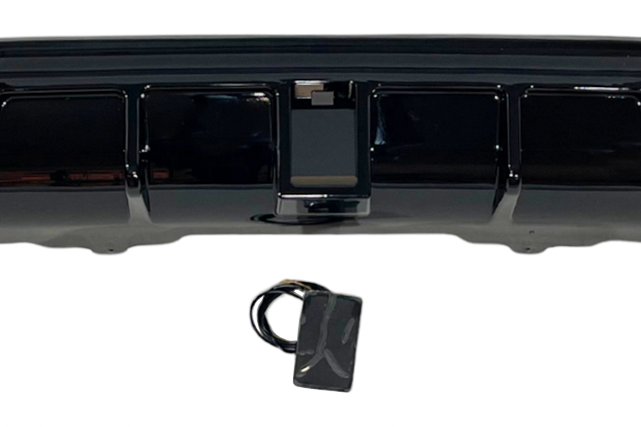 Difusor Trasero BMW E60 look M Performance Brillante Negro Luz de freno led - Imagen 3