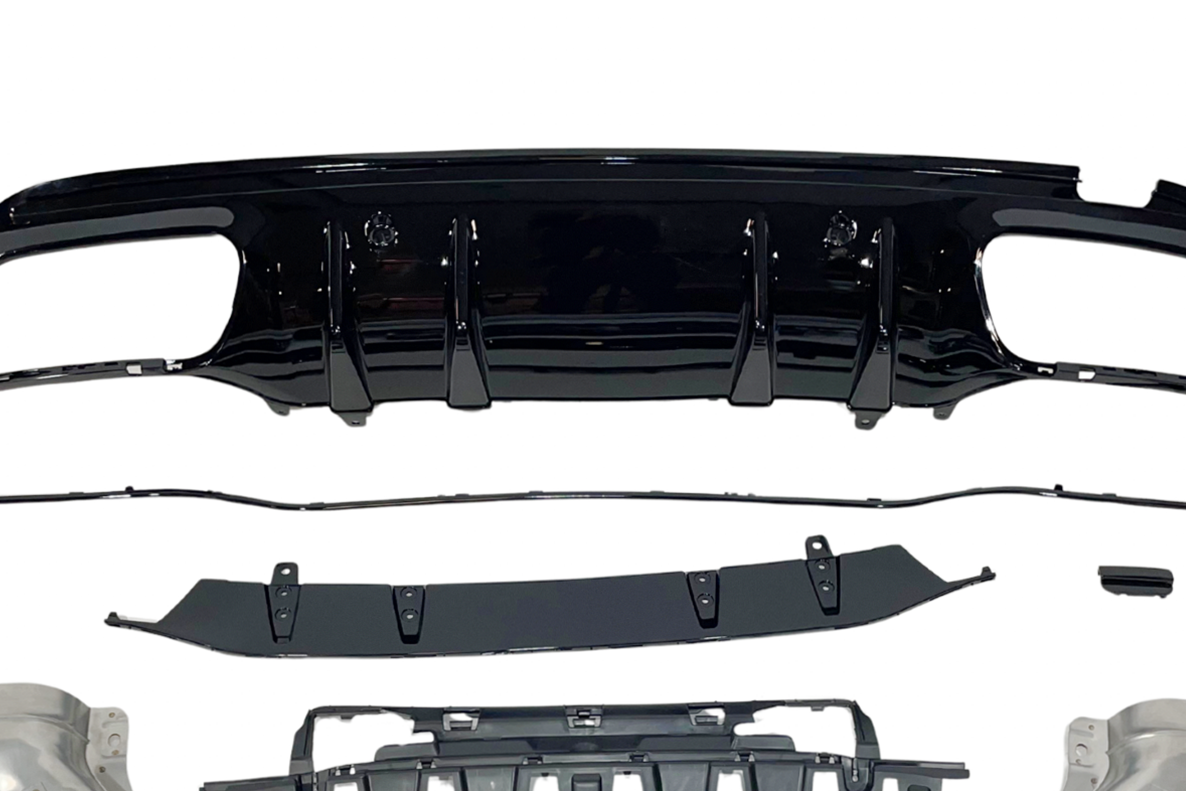 Difusor Trasero Mercedes W205 2019 4P / SW Look C63 Black - Imagen 2