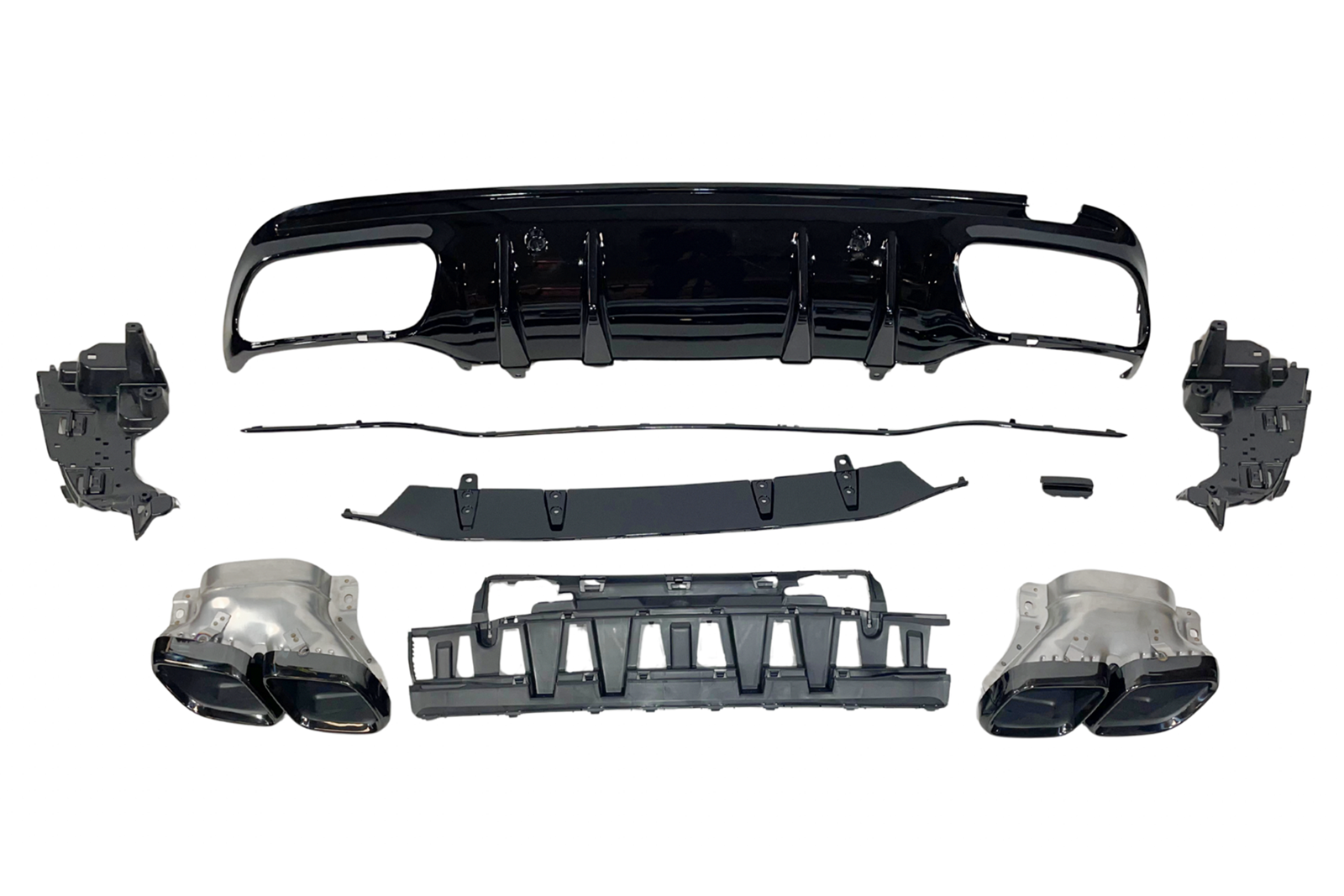 Difusor Trasero Mercedes W205 2019 4P / SW Look C63 Black