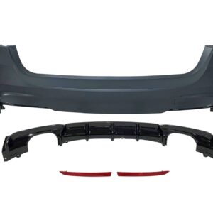 Paragolpes Trasero BMW F31 Look M Performance 2 Salidas doble Brillante Negro