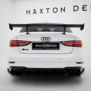 21893 Carbon Spoiler With Internal Brackets Uprights Audi A3 A3 S Line S3 RS3 Sedan 8V 8V Facelift