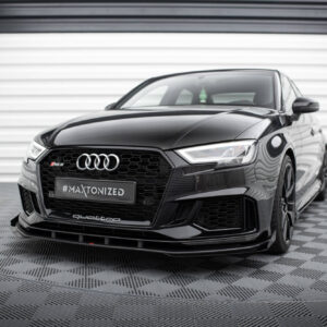 19795 Street Pro Front Splitter V 1 Flaps Audi RS3 Sedan 8V Facelift