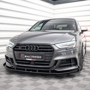 16267 Street Pro Front Splitter V 1 Flaps Audi S3 A3 S Line Sportback 8V Facelift