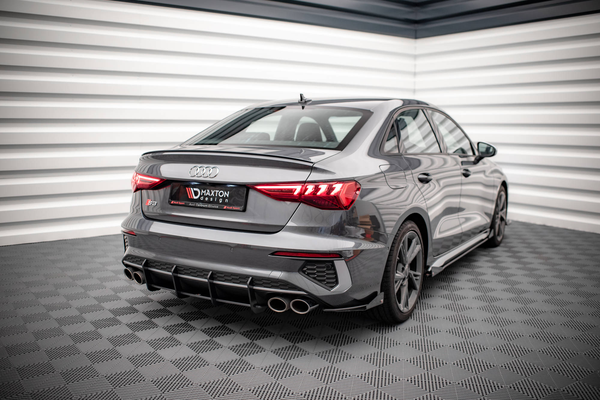 SPLITTERS LATERALES TRASEROS + FALDONES STREET PRO AUDI S3 SEDAN 8Y - Imagen 3