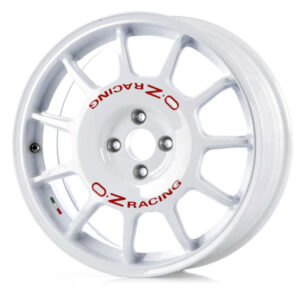 4 LLANTAS OZ LEGGENDA 17 PULGADAS RACE WHITE + RED LETTERING