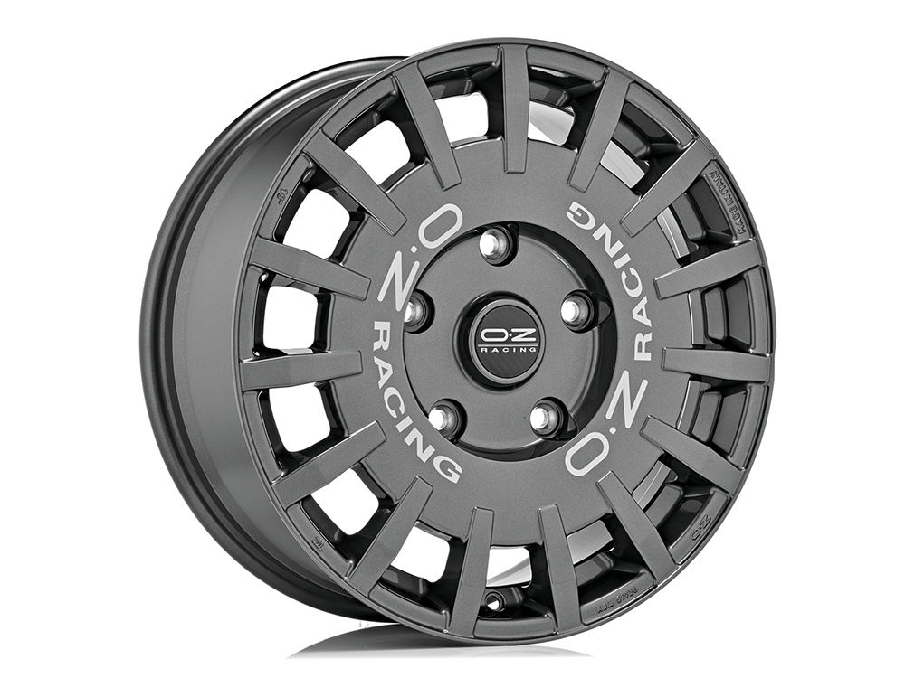 4 LLANTAS OZ RALLY RACING VAN 18 PULGADAS DARK GRAPHITE SILVER LETTERING