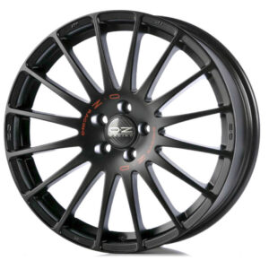 4 LLANTAS OZ SUPERTURISMO GT 14 PULGADAS MATT BLACK RED LETTERING