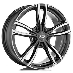 4 LLANTAS MSW 73 17 PULGADAS GLOSS DARK GREY FULL POLISHED